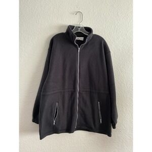 Pro Spirit Fleece Jacket XL Black Full Zip Anti-Pilling Mock Neck Vintage NWT